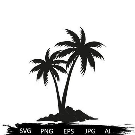 Palm Tree Svg Beach Svg Summer Svg Silhouette Palm Trees Etsy