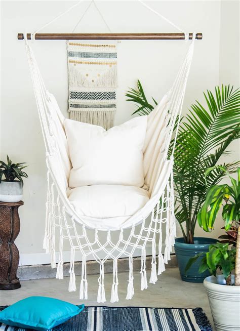 Made from bright rattan, this hanging chair will be a beautiful accent in any bedroom, creating a cosy and comfortable corner to sit and relax with a favourite book and a cup of coffee. Get Inspired For Bedroom Aesthetic Hanging Chair pictures ...