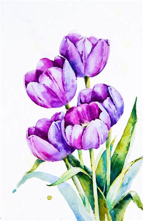 Poetic And Realistic Flowers Watercolor Paintings Watercolor Flower Art