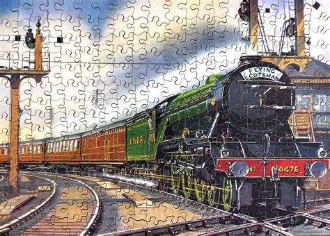While artwork, piece size, and. STEAM TRAINS AND JIGSAW PUZZLES: Three from Victory