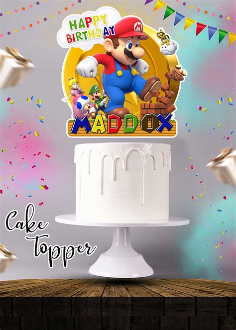 Super Mario Cake Topper Digital And Printable