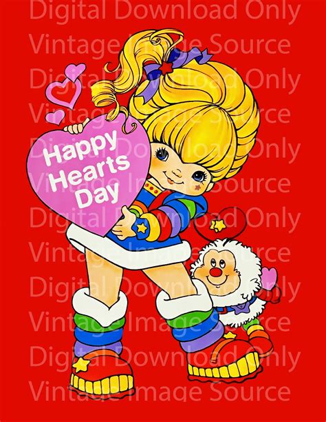 Digital Download Vintage Valentine Rainbow Brite 1980s Cartoon Etsy