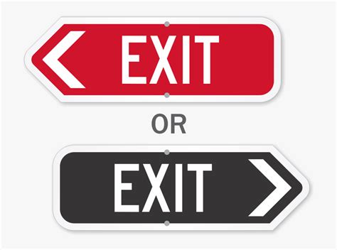 Exit Sign Clip Art Black And White