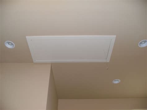 Attic ease brass rod aepsb ladder pull system kit finish. Fold Down Attic Door Pull Insulation Solutions - Home ...