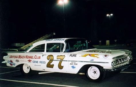 Saturday Night Under The Lights Junior Johnsons 1959 Chevy Nascar