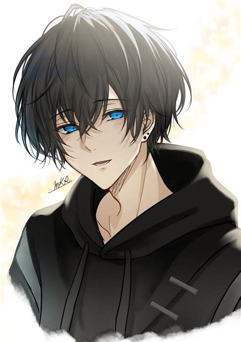 A Guy With Blue Eyes And Black Hoodie Is Looking At The Camera While He