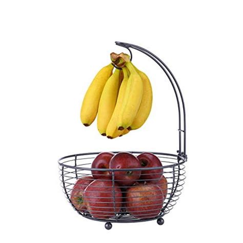 Wood Fruit Bowl With Banana Hanger Banana Tree Hanger Fruit Holder