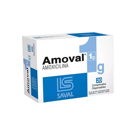 Amoval Amoxicilina 1gr 20 Comprimidos Ecofarmacias
