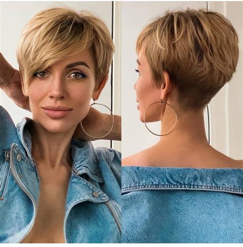 Sintético Foto Corte De Pelo Corto Con Máquina Para Mujer Mirada Tensa