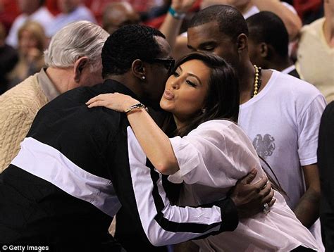 Kanye West And Kim Kardashian Run Into P Diddy While Watching The