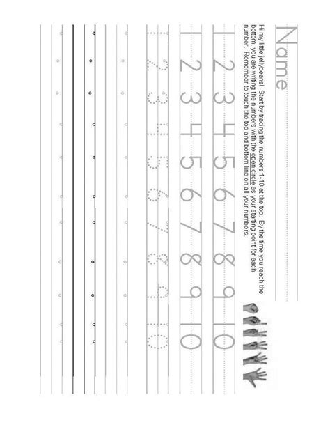Writing Numbers 1 To 10 Worksheets