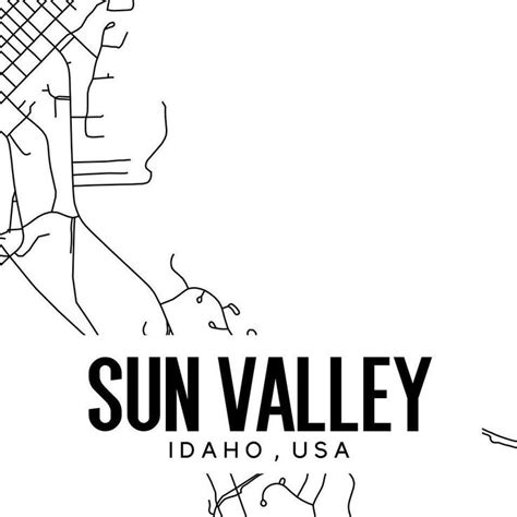sun valley idaho printable map city map art sun valley wall etsy sun valley idaho sun