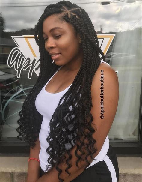 20 Big Box Braids With Curly Ends Fashionblog