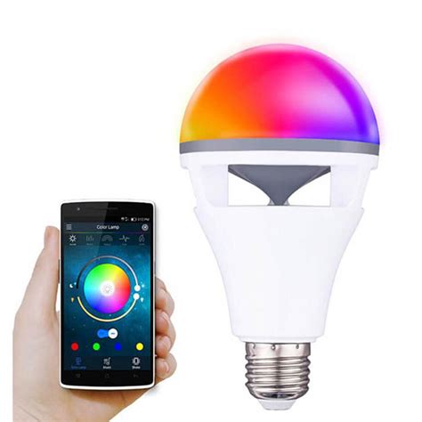Muqgew Led Rgb Color Bulb Light E27 Bluetooth Control
