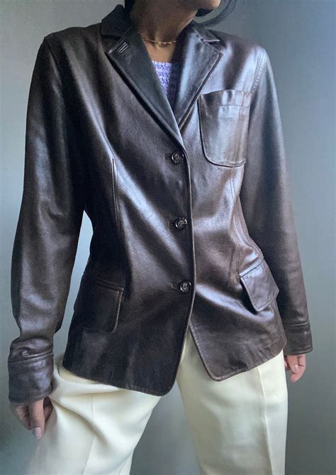 Vintage Emanuel Ungaro Genuine Leather Essential Jacket Etsy