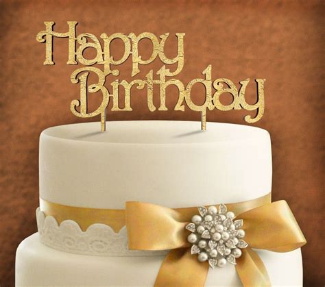 Wishing you a very happy birthday! Happy Birthday Wooden Cake Topper - 94206authenticmonogram.com