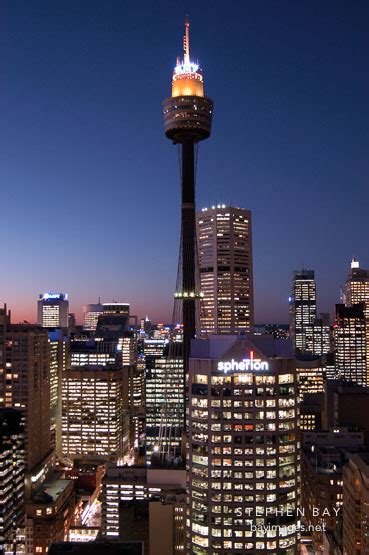 Photo Sydney Tower Amp Tower At Night Sydney Australia