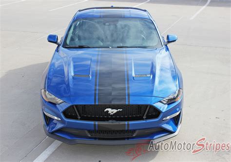 2018 2021 2022 Ford Mustang Racing Stripes Hood Decals Hyper Rally