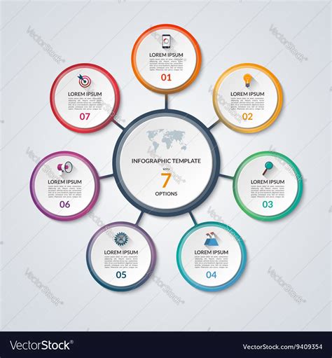 Infographic Circle Diagram Template With 7 Options