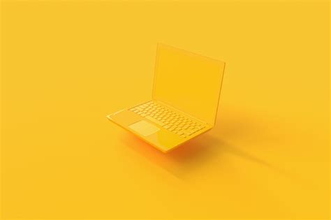 Premium Photo Laptop In Orange