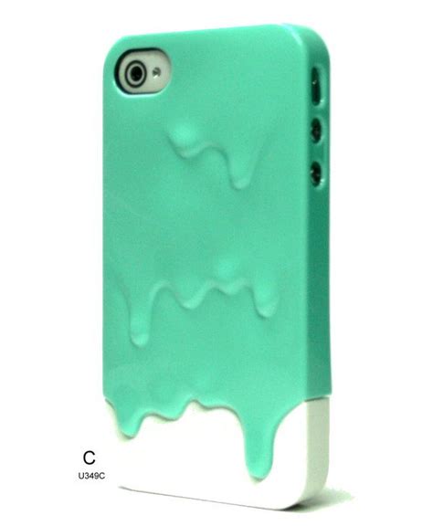 Blue Melting Ice Cream Hard Plastic Skin Cover Case For Iphone 4 4s At