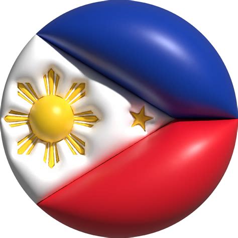 Philippine Flag Logo 3d