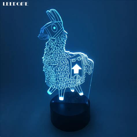Dropship Creative 3d Llama Night Light Touch Control 7 Colors Change