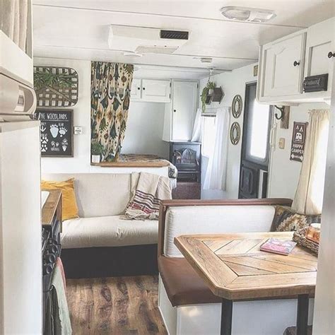 40 Gorgeous Farmhouse Rv Makeover Ideas You Can Do With Images Rv