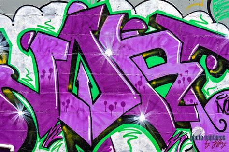 Photo Captures By Jeffery Graffiti Art Bright Purple Letters Street
