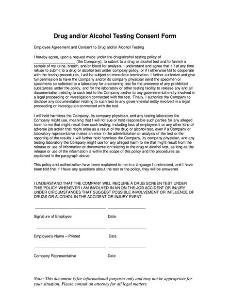 Drug Test Consent Form Pdf Fill Out And Sign Online Dochub