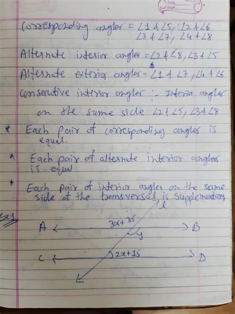We start by assessing your teen's strengths and weaknesses and pinpoint just where he or she needs to start to get the best results. Math Grade 9th Chapter 6 Lines and Angles 02/06/20 class work