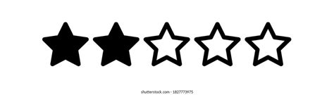 Four Half Stars Rating Vector Graphic Stock Vector Royalty Free