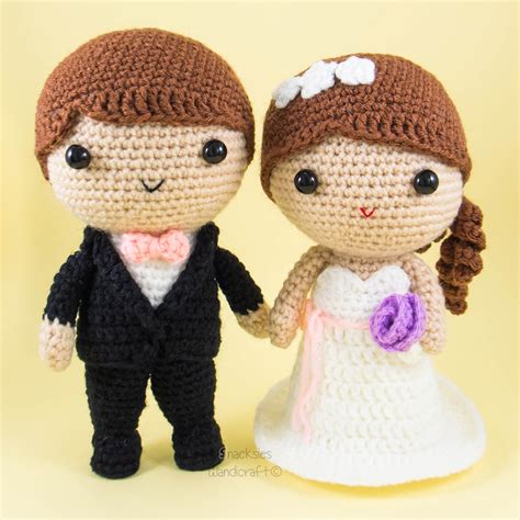 Bride And Groom Amigurumi Crochet ~ Snacksies Handicraft Corner
