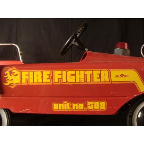 Amf Vintage Fire Fighter Engine Pedal Car Unit No 508