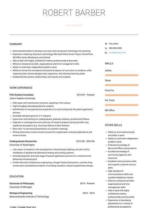 The following is a list of cv samples for you get a. College Student - Resume Samples and Templates | VisualCV
