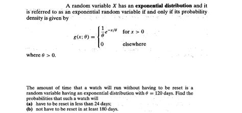 Solved A Random Variable X Has An Exponential Distribution