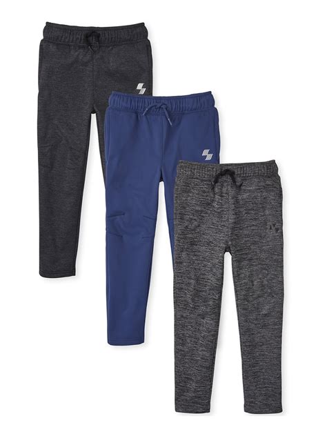 The Childrens Place Boys Athletic Fleece Jogger 3 Pack Pants Sizes 4