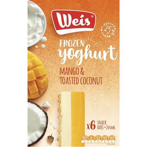 Weis markets is making appointments for the following state(s). Weis Mango & Toasted Coconut Frozen Yoghurt Bar 6 pack | Woolworths