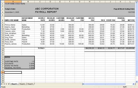 Payroll Spreadsheet Template Excel How To Prepare Payroll In Excel