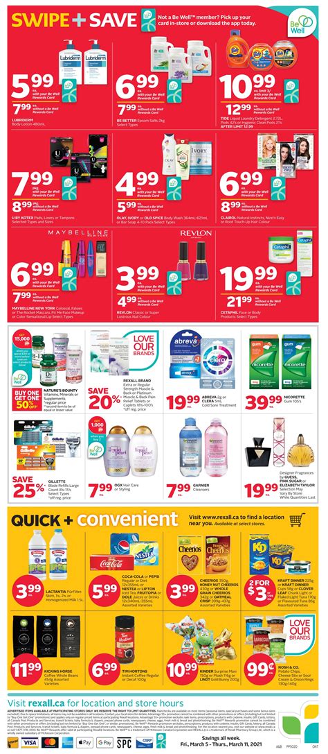 Rexall On Flyer March 5 To 11