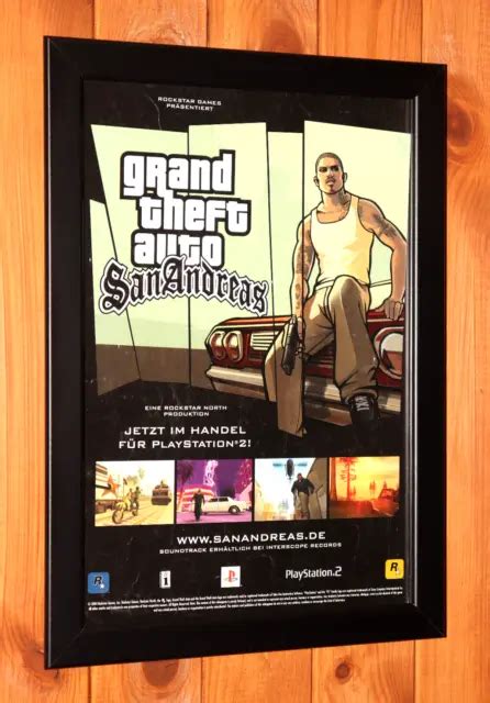 Grand Theft Auto San Andreas Gta Ps2 Xbox Ps3 Small Promo Poster Ad