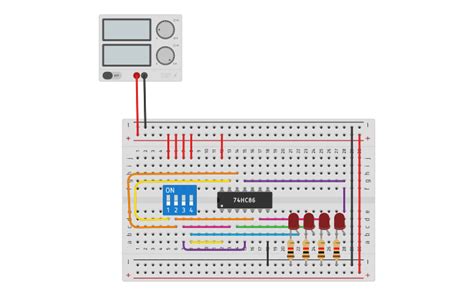 Circuit Design 4 Bit Binary To Gray Code Converter Tinkercad