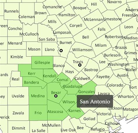 San Antonio Texas County Map