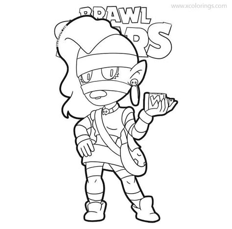Brawl Stars Shelly Coloring Pages Xcolorings Kulturaupice