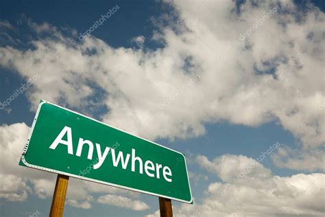 Anywhere Green Road Sign — Stock Photo © Feverpitch #2328438