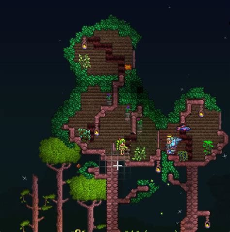 Dryads Treehouse Im New To Building In Terraria So Any Tips Are