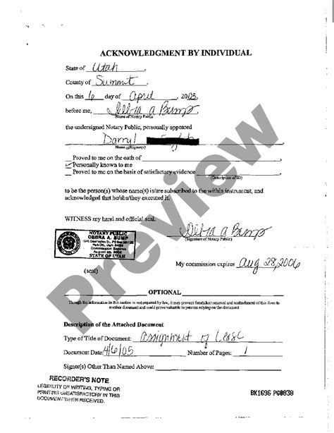 West Valley City Utah Assignment Of Lease With Right Of Reassignment