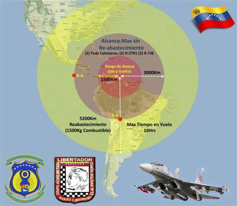 FDRA Fuerza Aérea Infografía El alcance de los Flankers venezolanos