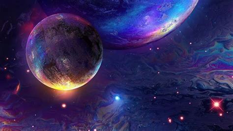 Wallpaper Abstrak Luar Angkasa Digital Abstract Wallpaper Planets