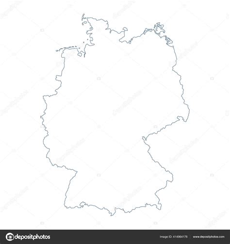 Mapa Niemiec Kontur Wektora Ilustracja Stock Vector By ©dikobrazik